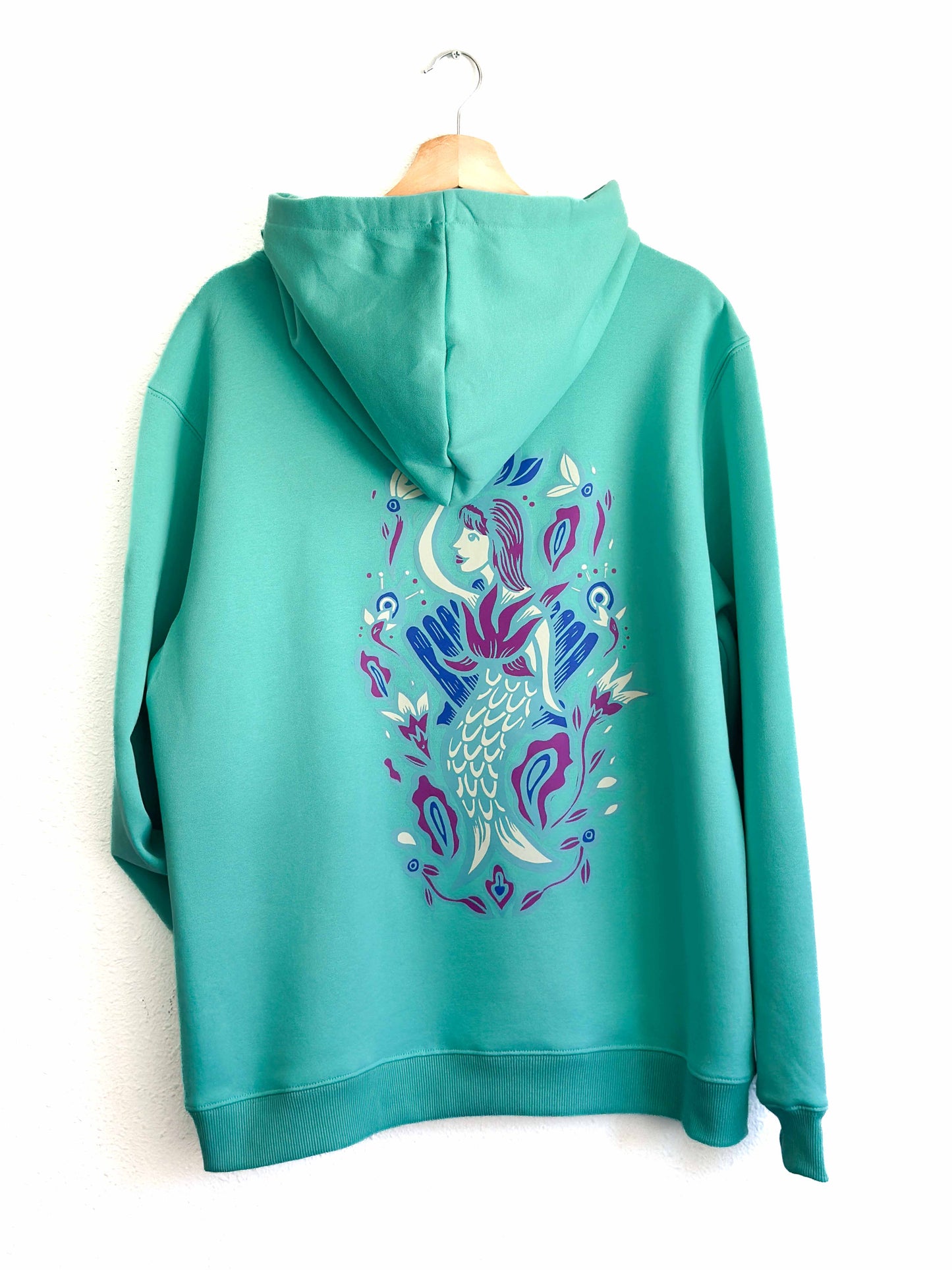 Poleron Hoodie Unisex Sirena Turquesa