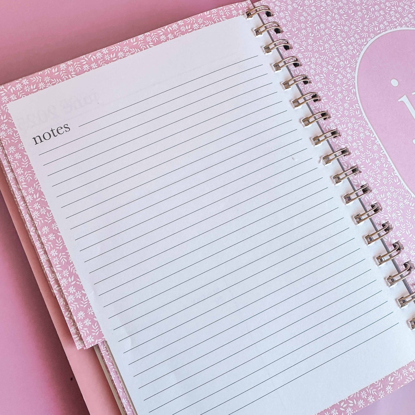 Planificador Anual Flower Pink