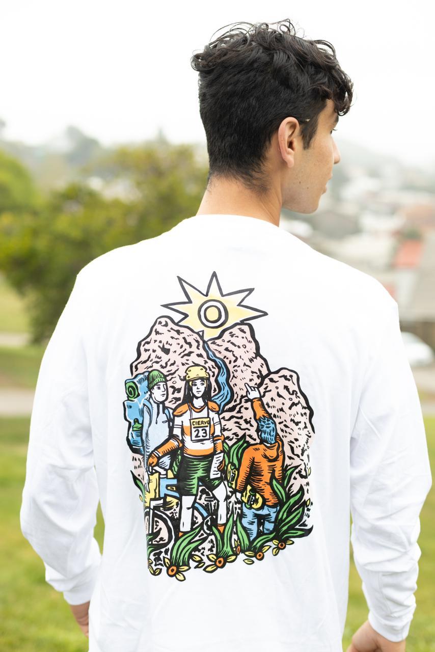 Polera Manga Larga Street Blanca Unisex – Filtro UV