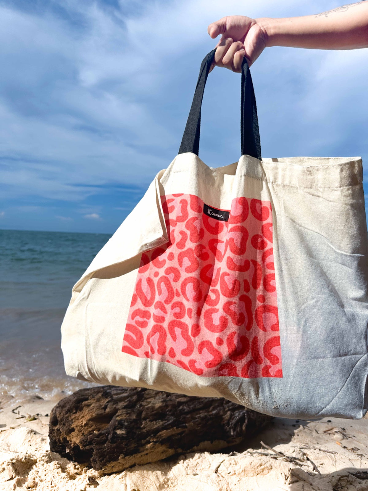 Tote Bag Pink Print