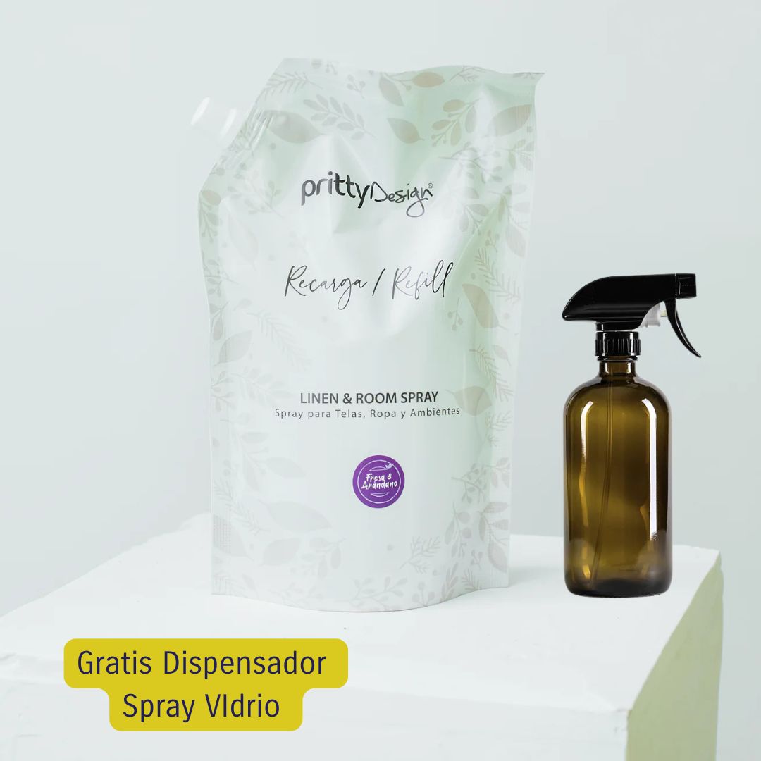 Recarga Room Spray Fresa y Arandano + ( Dispensador Spray de regalo)