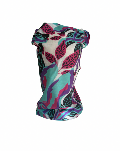 Bandana Buff Unisex Respirable Hojas calipso