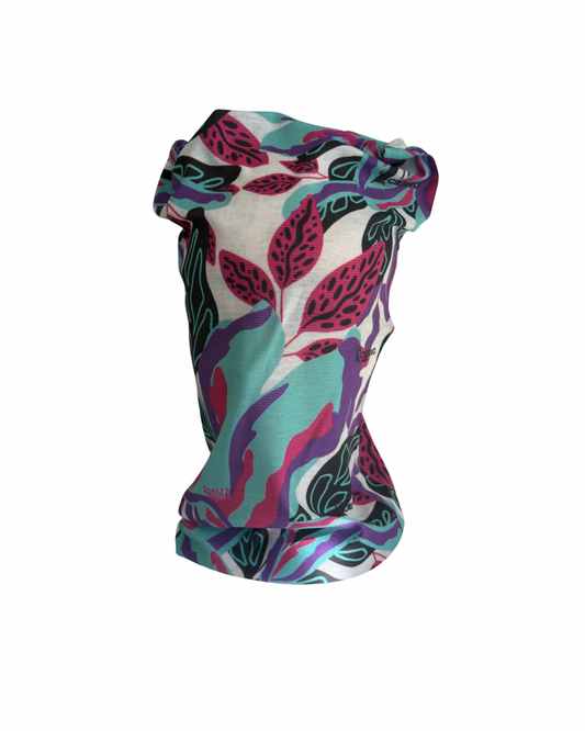 Bandana Buff Unisex Respirable Hojas calipso