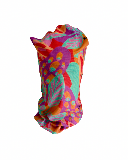 Bandana Buff Unisex Respirable Naranja floral