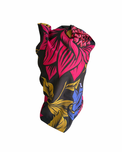 Bandana Buff Unisex Respirable Noche floreada