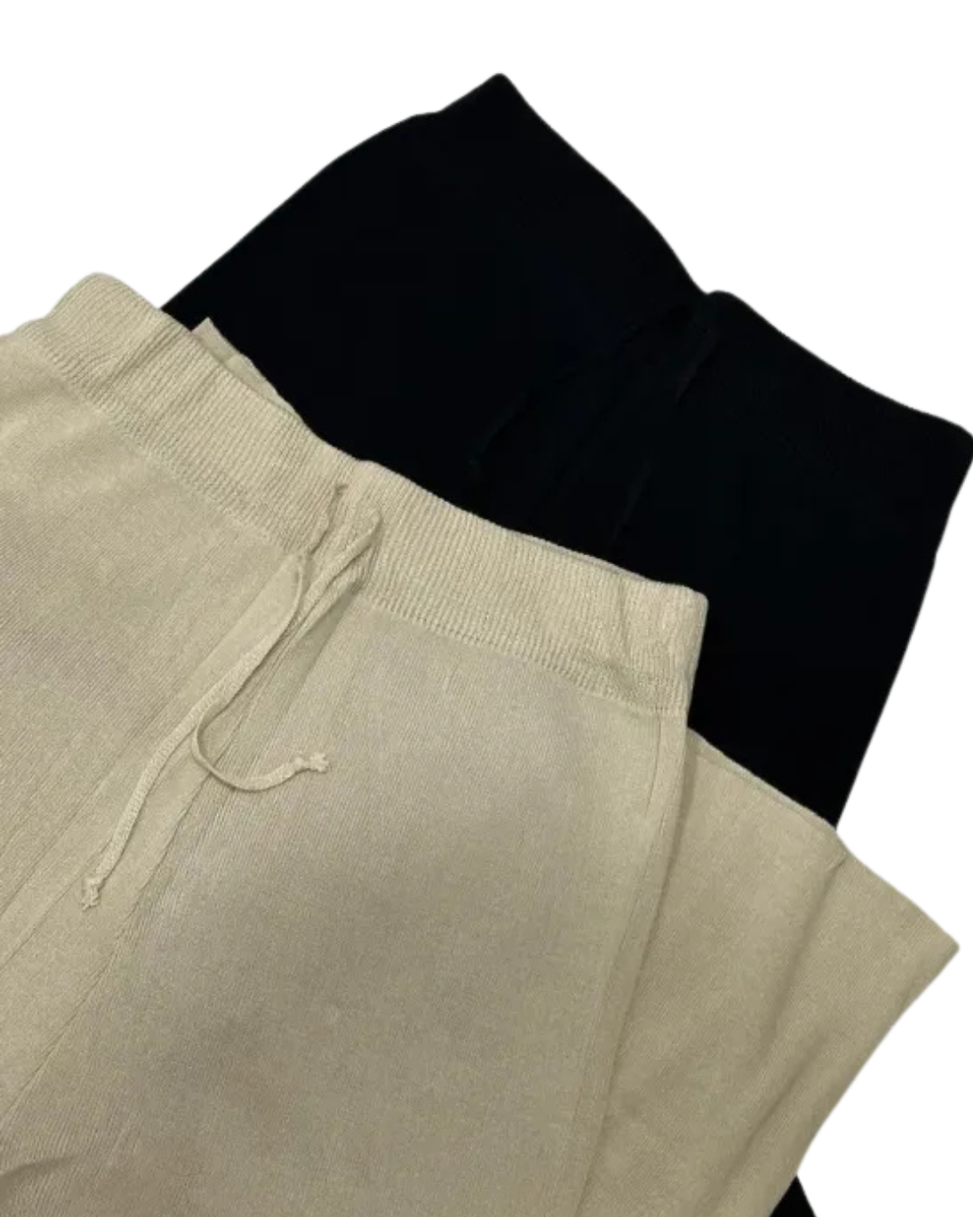 Pantalón de Punto Canelé Beige
