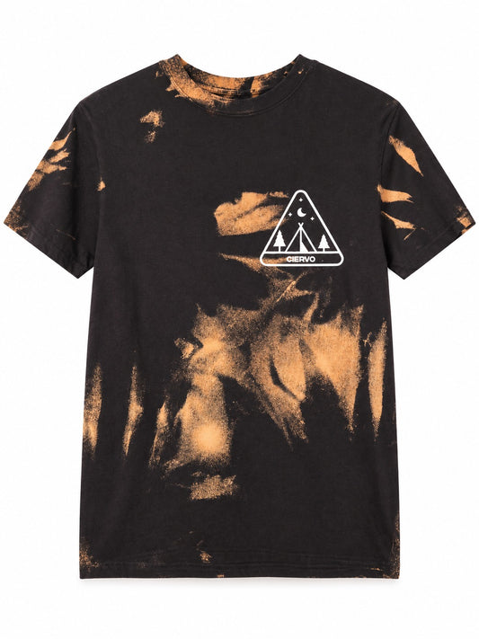 Polera Algodón Tie Dye Negra