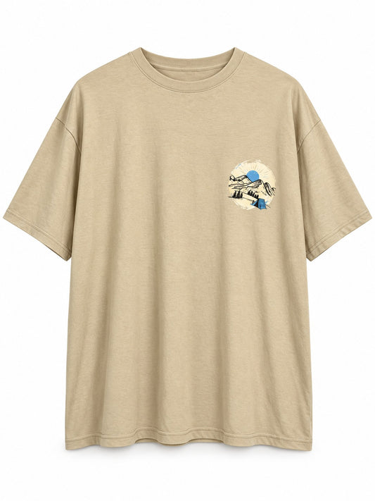 Polera Algodón Unisex Pradera Beige