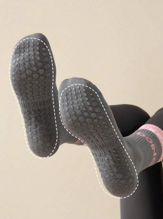 Pack 3 Calcetines antideslizantes Yoga Pilates ( Negro- Blanco - Mostaza)