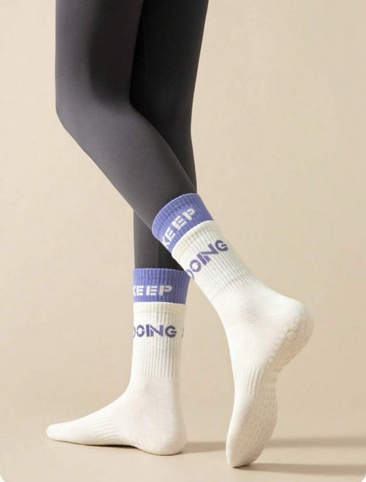 Pack 3 Calcetines antideslizantes Yoga Pilates ( Gris- Blanco - Mostaza)