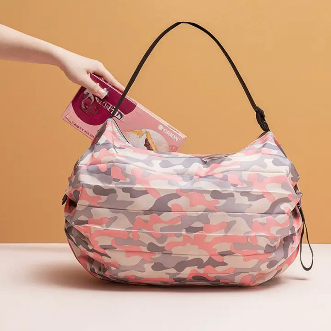 Bolso Viajero Plegable Ajustable Impermeable Rosa Print