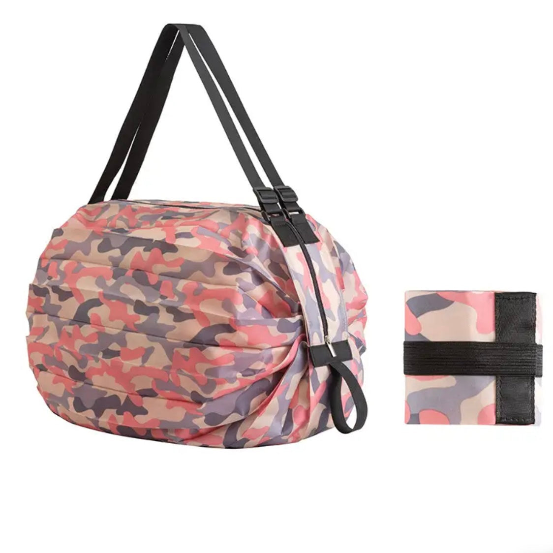 Bolso Viajero Plegable Ajustable Impermeable Rosa Print