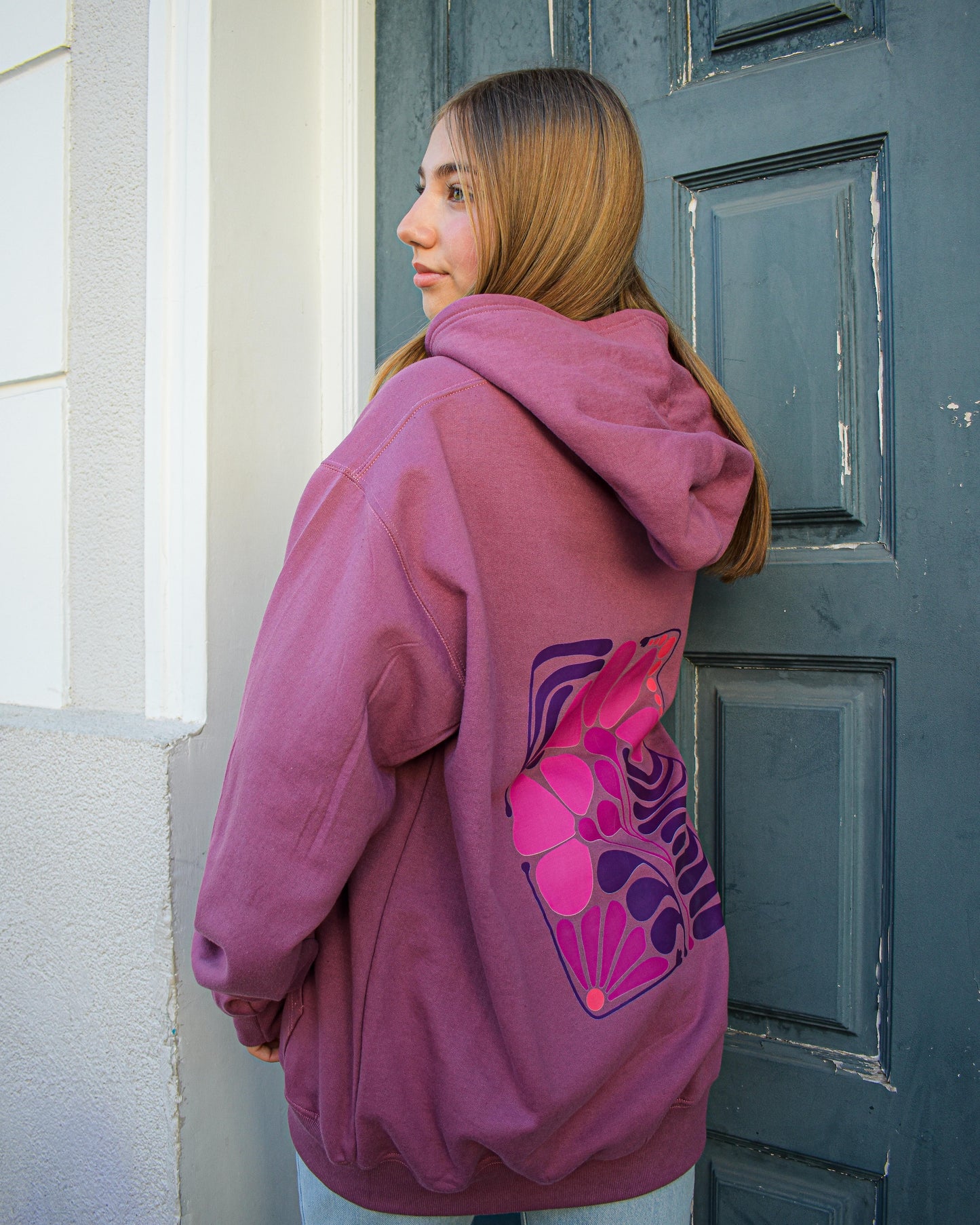 Polerón Hoodie Unisex Carmesí Rosa