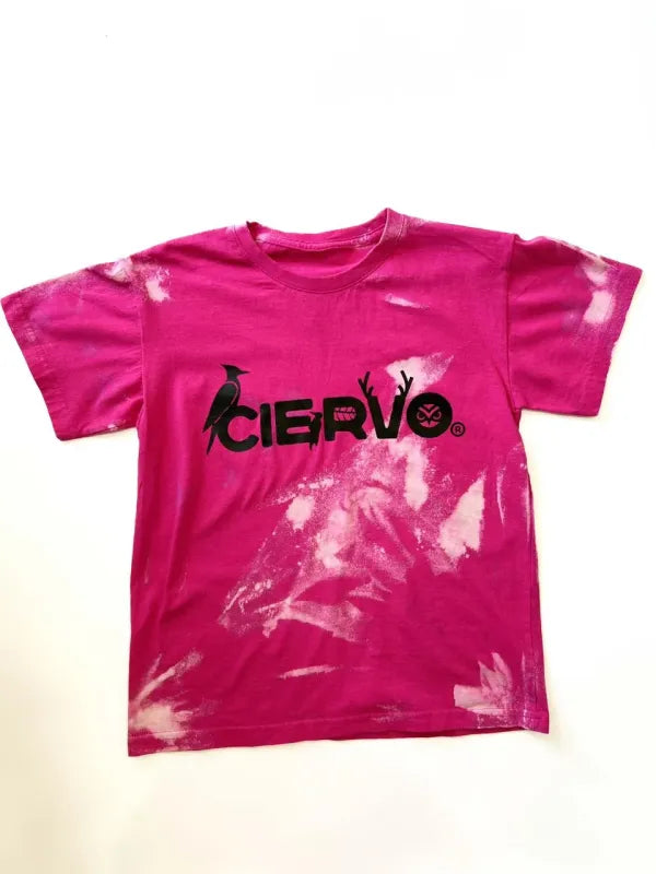 Polera Tie Die Big Ciervo Nativo Fucsia