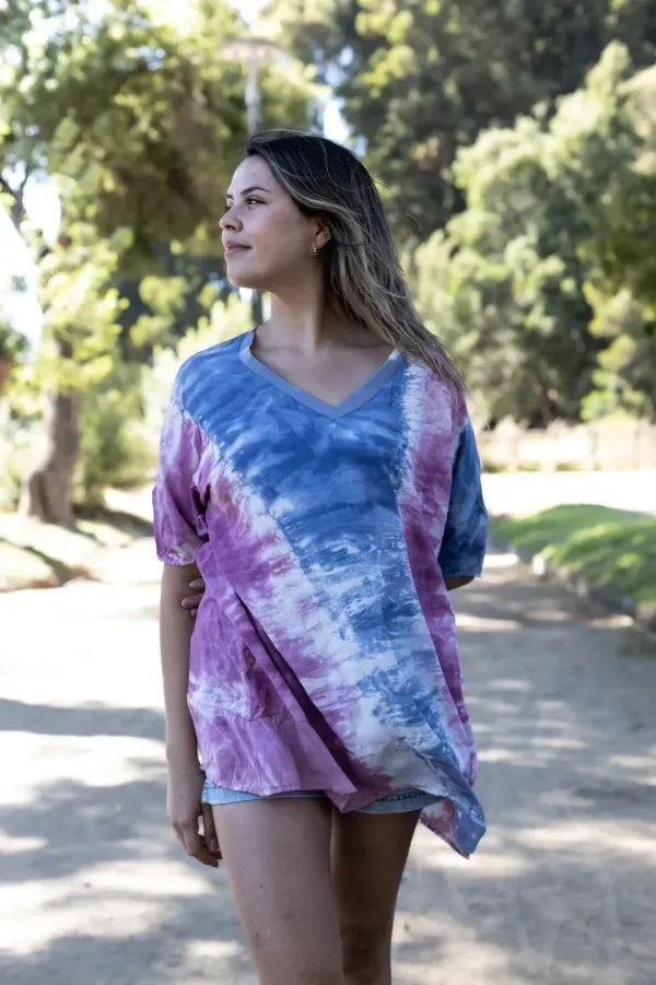 Maxi polera Tie Dye Rosa