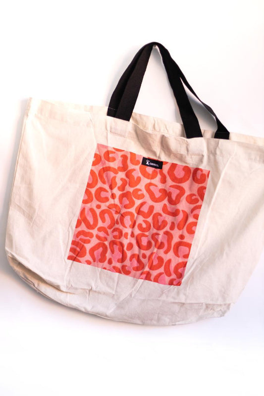 Tote Bag Pink Print