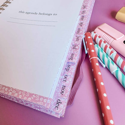 Planificador Anual Flower Pink
