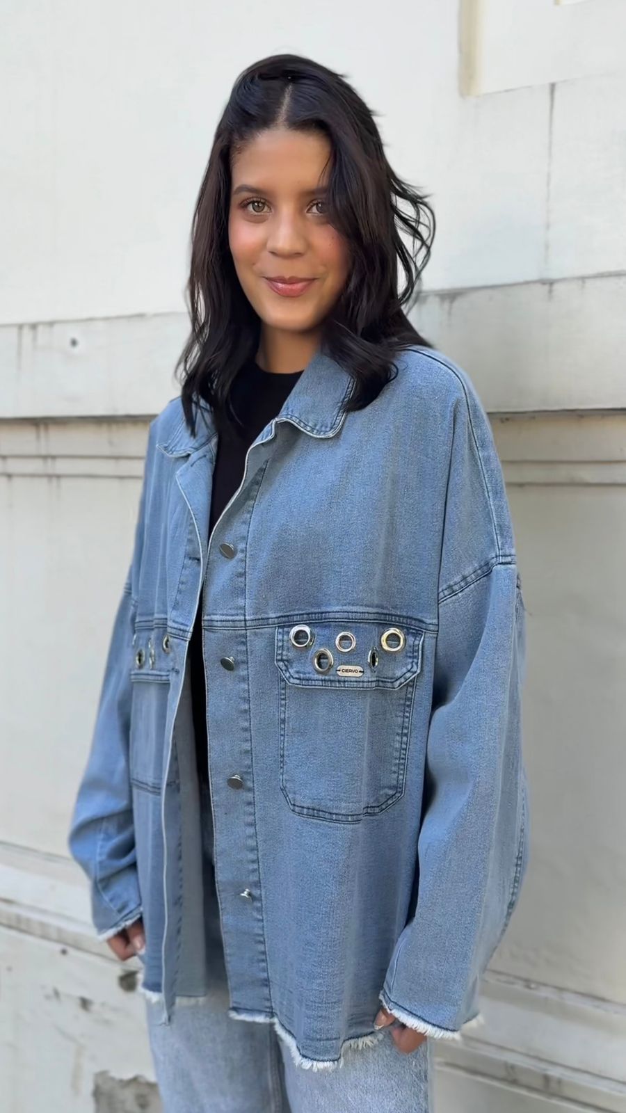 Chaqueta Mezclilla Felipa Cielo