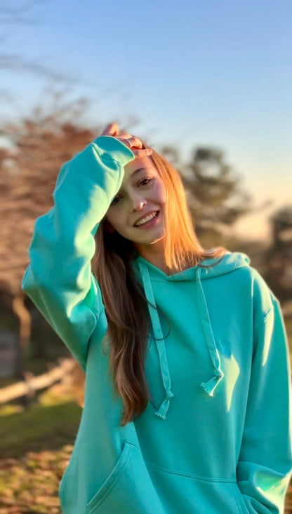 Polerón Hoodie One Color Unisex Turquesa