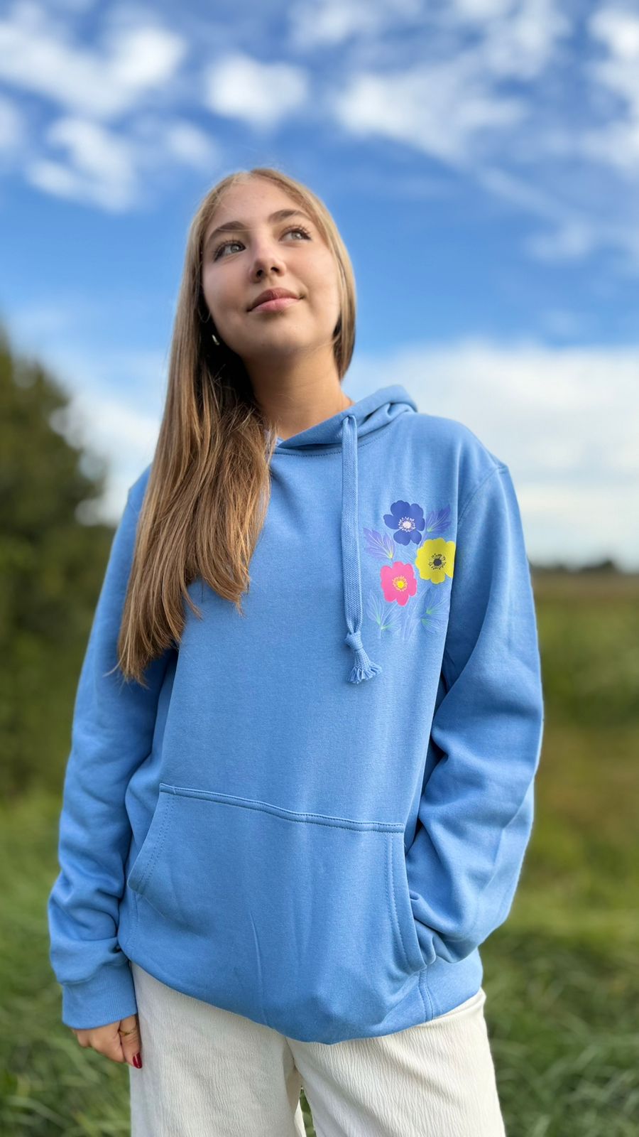 Polerón Hoodie Unisex Canguro Jardin en el cielo