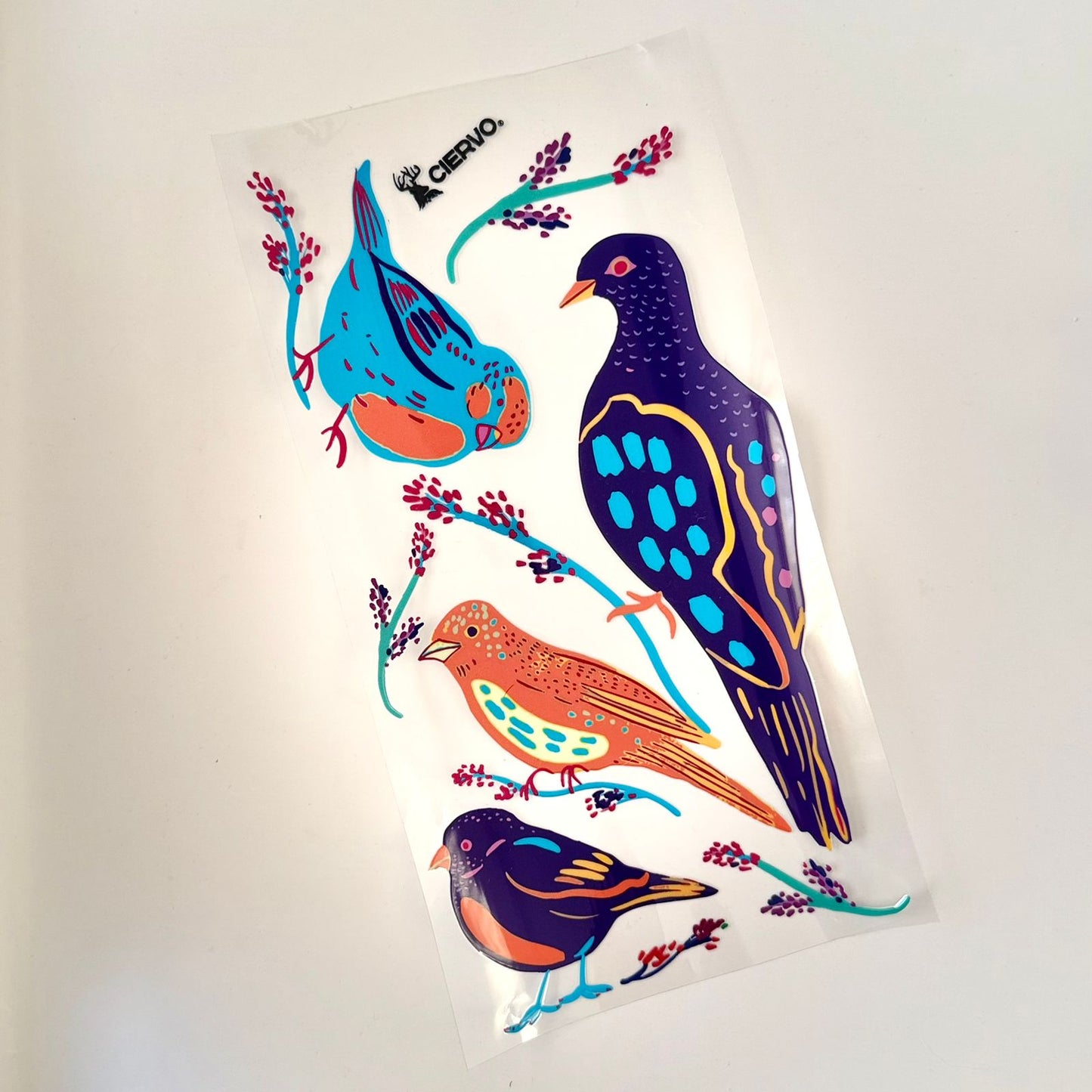 Stickers UV Transferibles Pajaritos